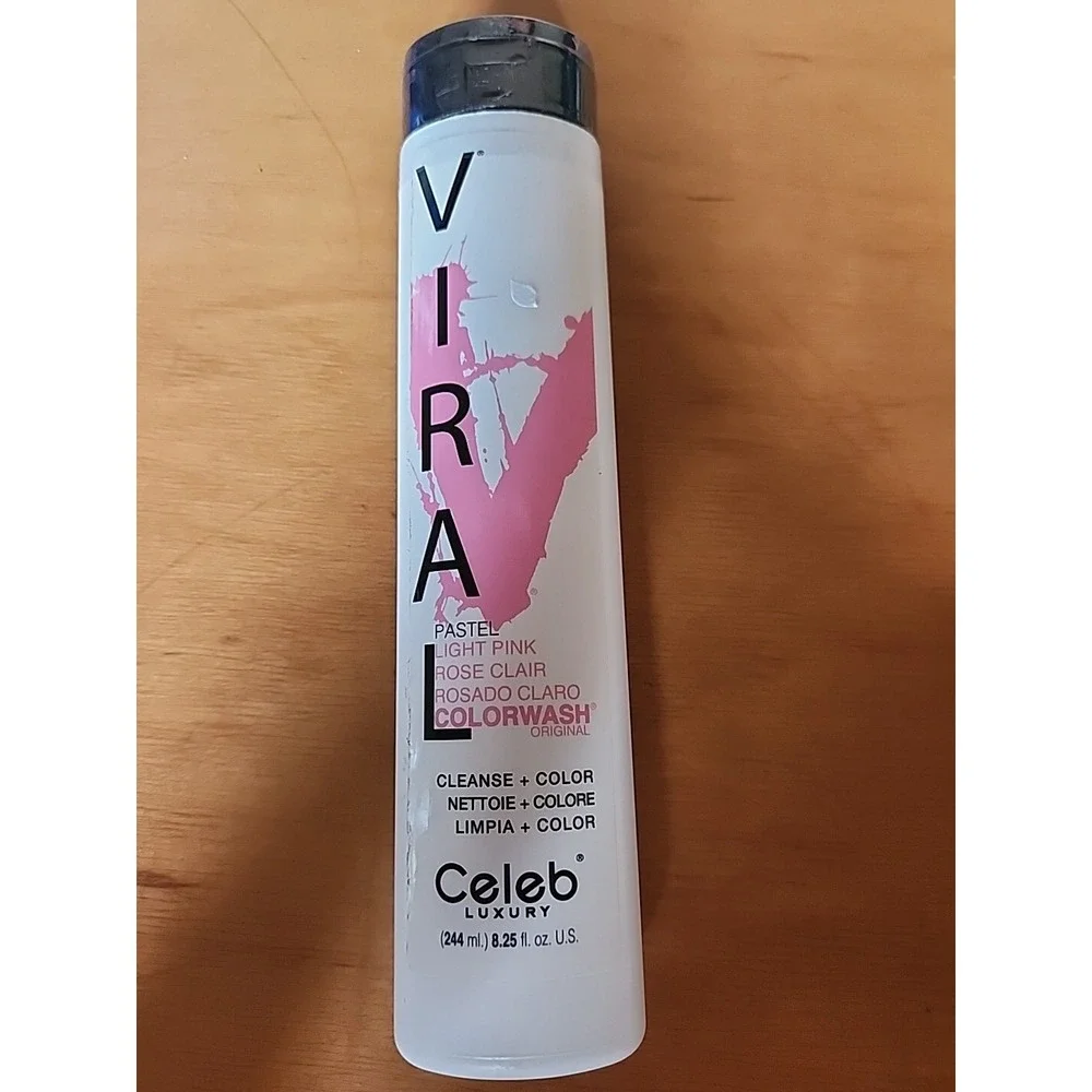 Celeb Luxury Viral Colorwash Shampoo Pastel Light Pink, 8.25 Fl‎ Oz